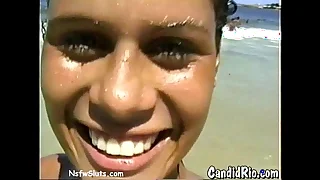 Latina in Bikini Flashes Tits readily obtainable Lido